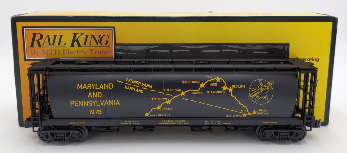 MTH 30-75564 O MA & PA 4-Bay Cylindrical Hopper