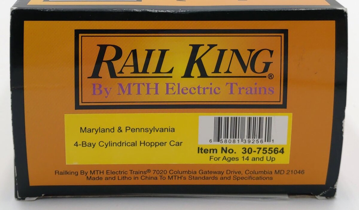 MTH 30-75564 O MA & PA 4-Bay Cylindrical Hopper
