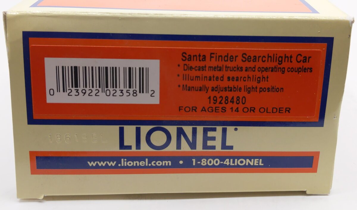 Lionel 1928480 O Santa Finder Searchlight Car