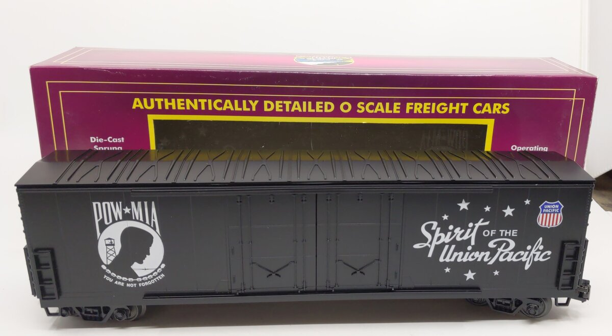 MTH 20-93756 O Union Pacific POW/MIA UP Spirit 50’ Double Door Plugged Boxcar