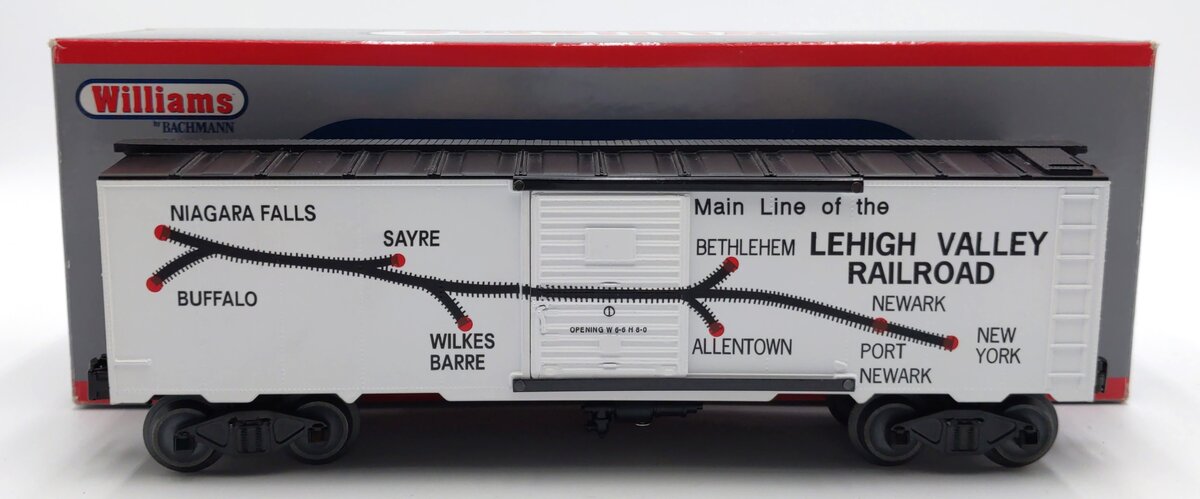Williams 47018 O Lehigh Valley 40' Steel 3-Rail Boxcar (Main Line Map) MT/Box