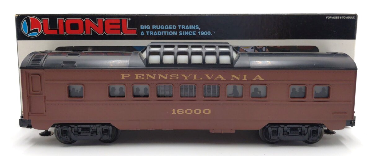 Lionel 6-16000 O Gauge Pennsylvania Tuscan Vista Dome Car #16000 LN/Box