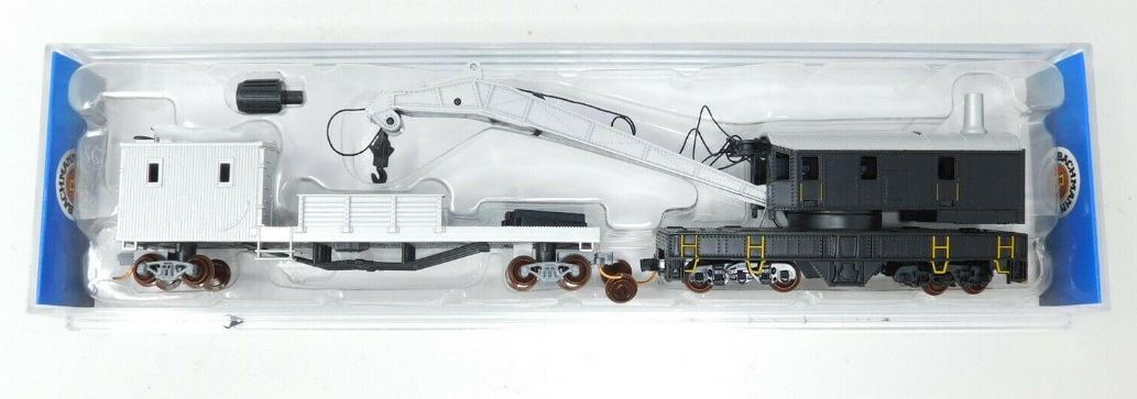 Bachmann 46698 N Painted & Unlettered 250-Ton Operating Crane & Boom Car