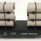 Industrial Rail 7004 O Gauge Union Pacific Bulkhead Flatcar w/ Pipe Load #42162 LN/Box