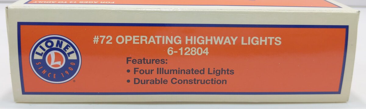 Lionel 6-12804 O And O27 Operating Highway Lights (Set of 4) NIB