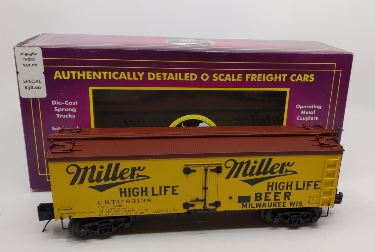 MTH 20-94362 O Miler 36' Woodside Reefer Car #93138
