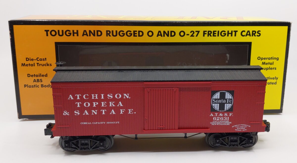 MTH 30-74732 O Gauge AT&SF 34' Box Car - 19th Century LN/Box