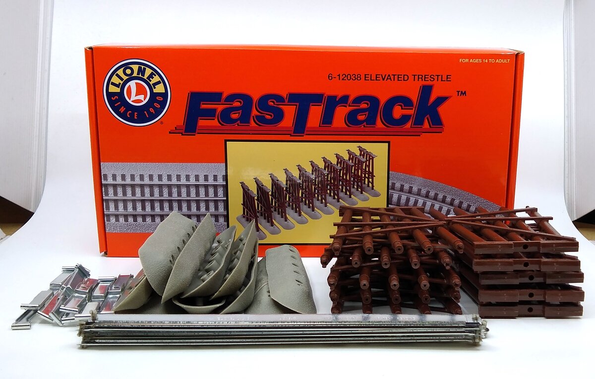 Lionel 6-12038 O FasTrack Elevated Trestle Set LN/Box