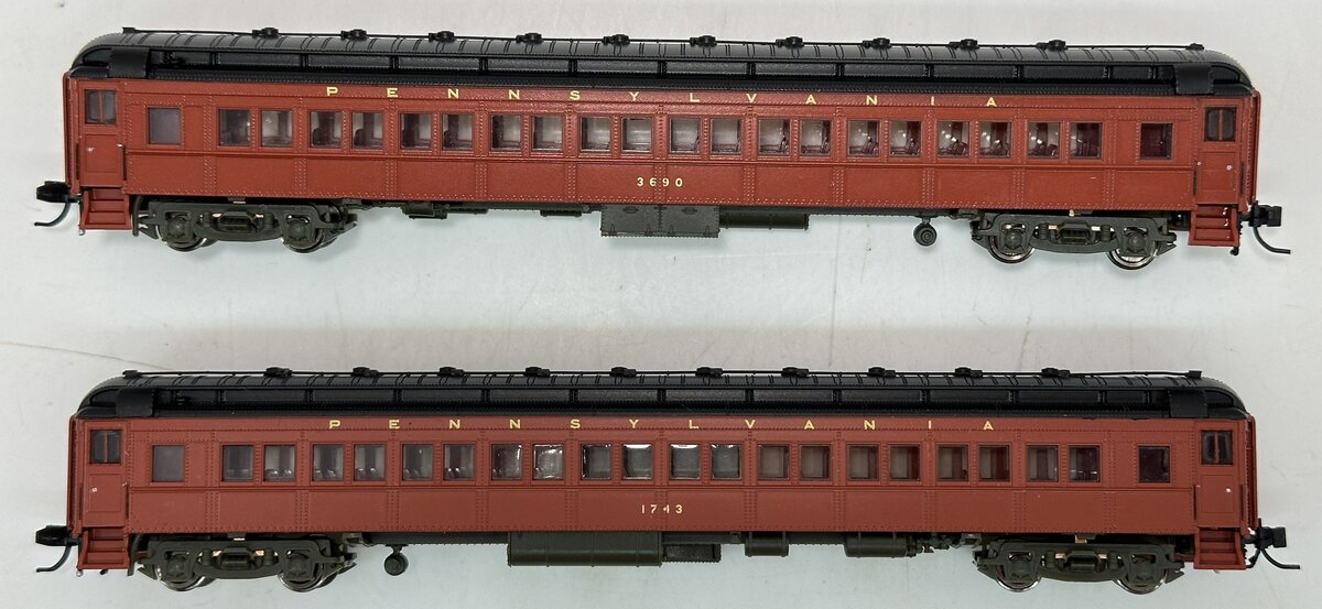 Broadway Limited 6514 N Pennsylvania P70 Coach No AC 1939-41 A (Pack of 2)