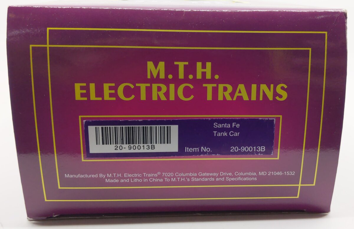 MTH 20-90013B O Santa Fe Tank Car #98501 LN/Box