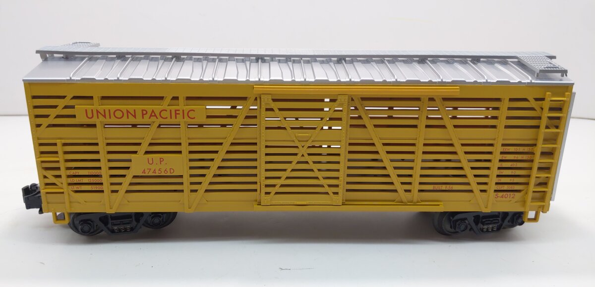 MTH 20-94502 O Gauge Union Pacific Steel Sided Stock Car #47456D LN/Box