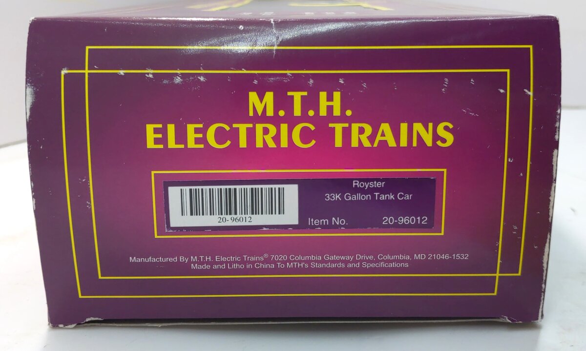 MTH 20-96012 O Royster Tank Car #18679 EX/Box