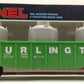 Lionel 6-9140 O Burlington Gondola w/3 Canisters #9140 EX/Box