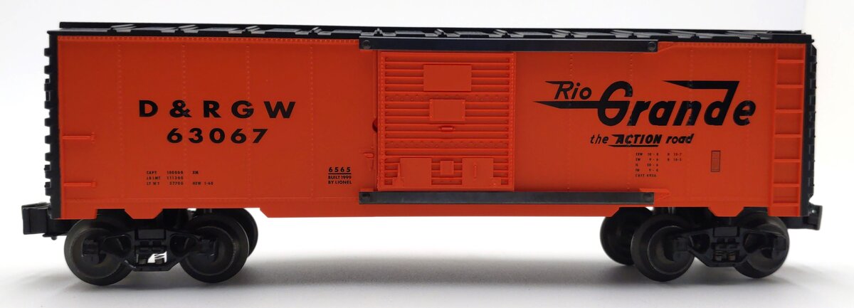 Lionel 6-29268 O Gauge Denver & Rio Grande 6565 Boxcar #63067 LN/Box