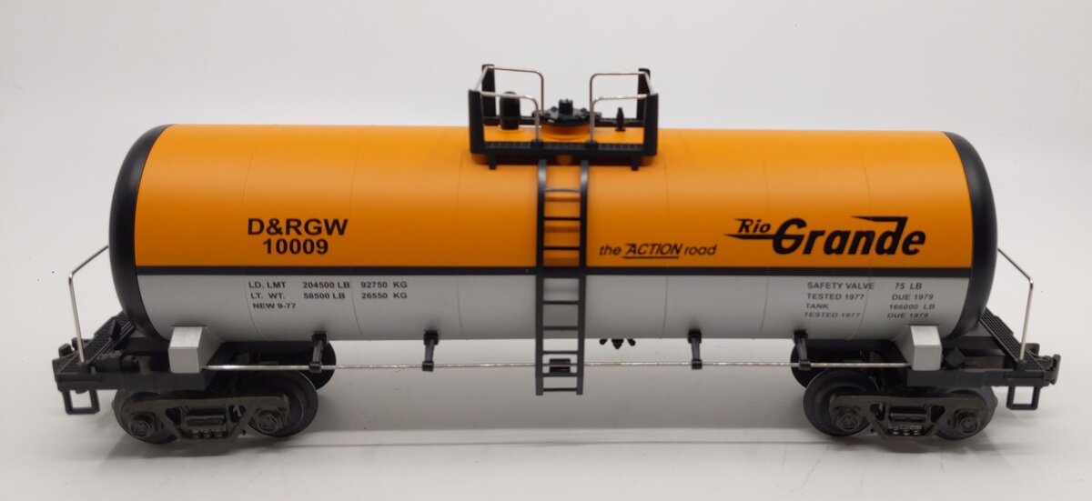 MTH 20-9201 O D&RG Unibody Tank Car #10009 LN/Box