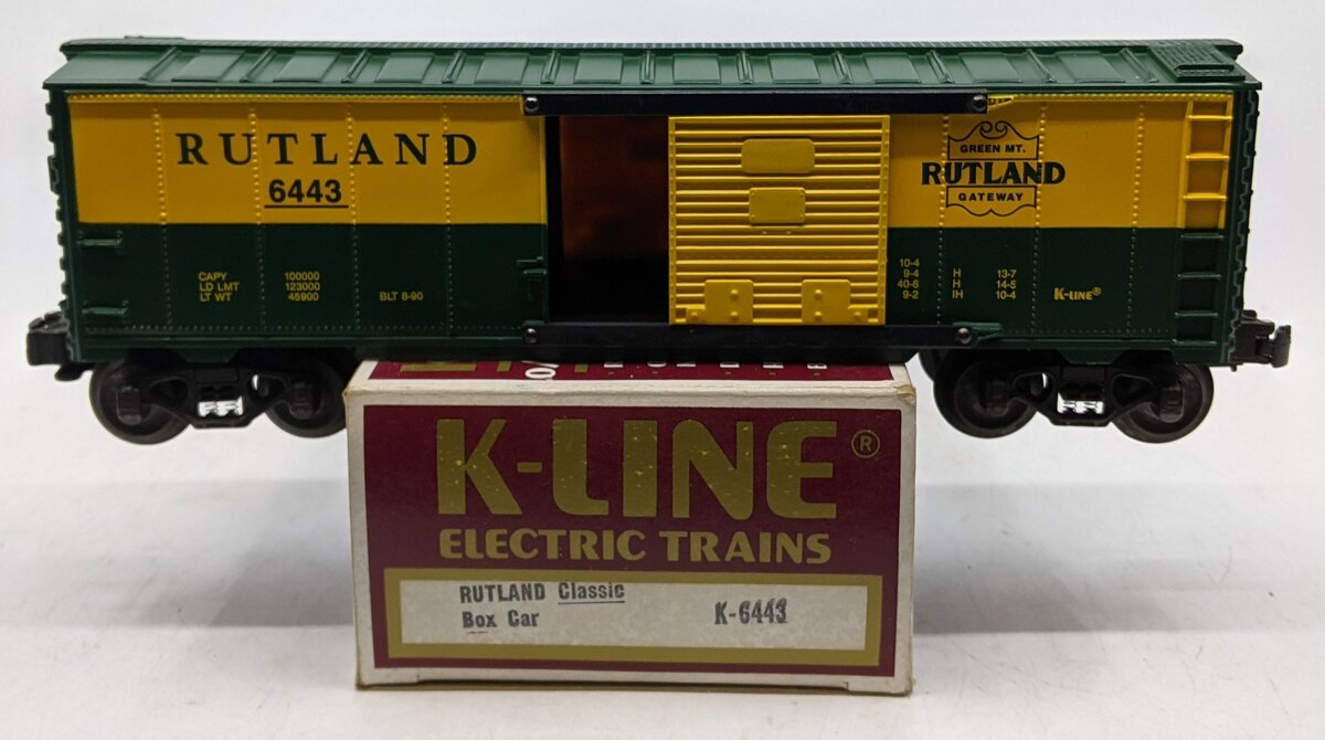 K-Line K-6443 O Gauge Rutland Classic Boxcar LN/Box