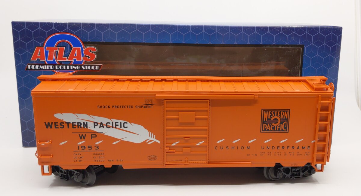 Atlas 3001857S O Gauge Western Pacific 40' PS-1 Box Car #1953 (3-Rail) LN/Box