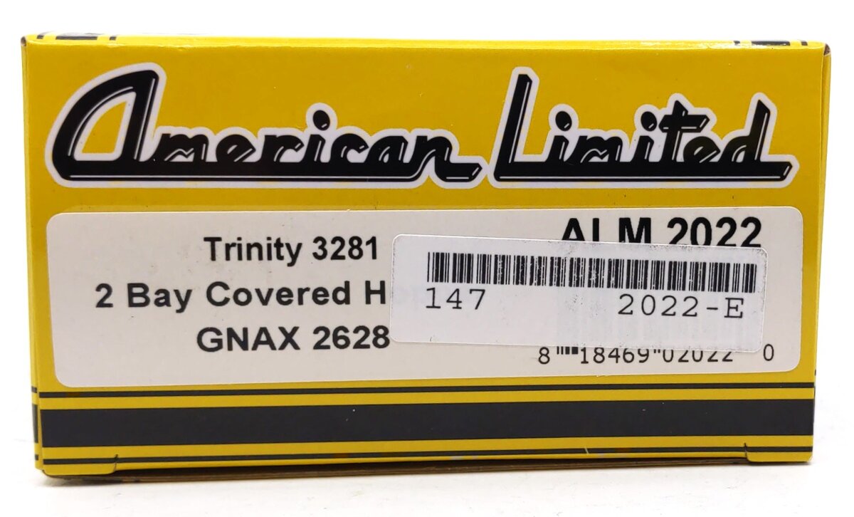 American Limited Models 2022 HO GNAX Trinity 3281 2-Bay Covered Hopper #2628