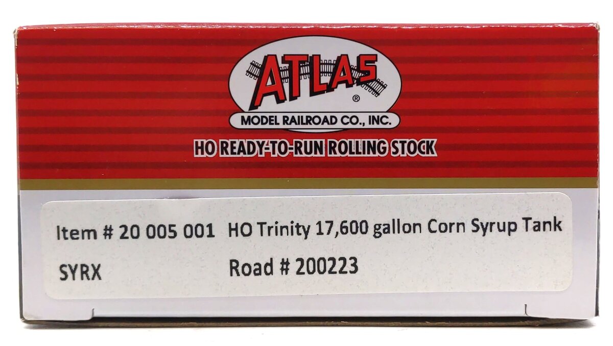 Atlas 20005001 HO SYRX 17,600 Trinity Corn Syrup Tank Car #200223