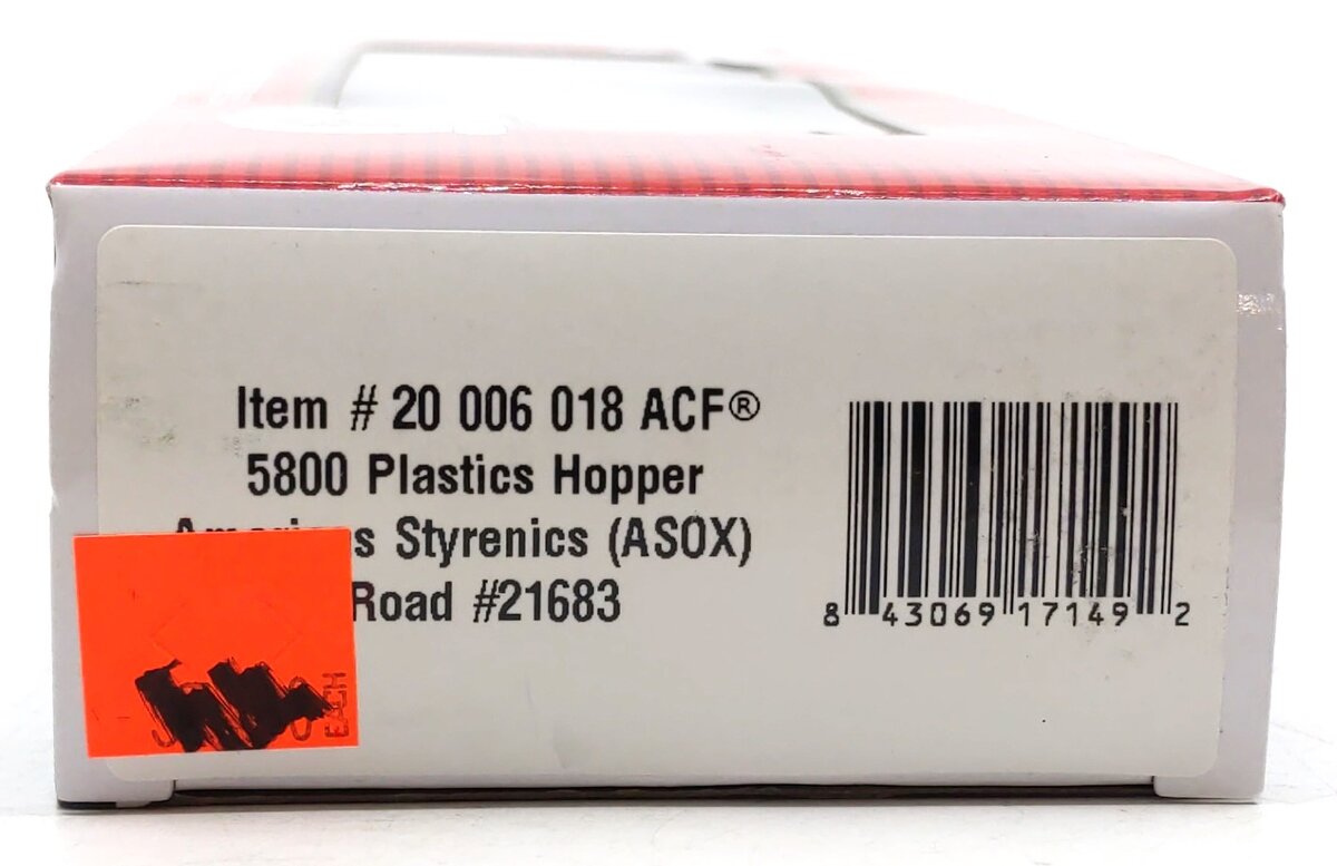 Atlas 20006018 HO Scale ASOX ACF 5800 Plastics Hopper #21683
