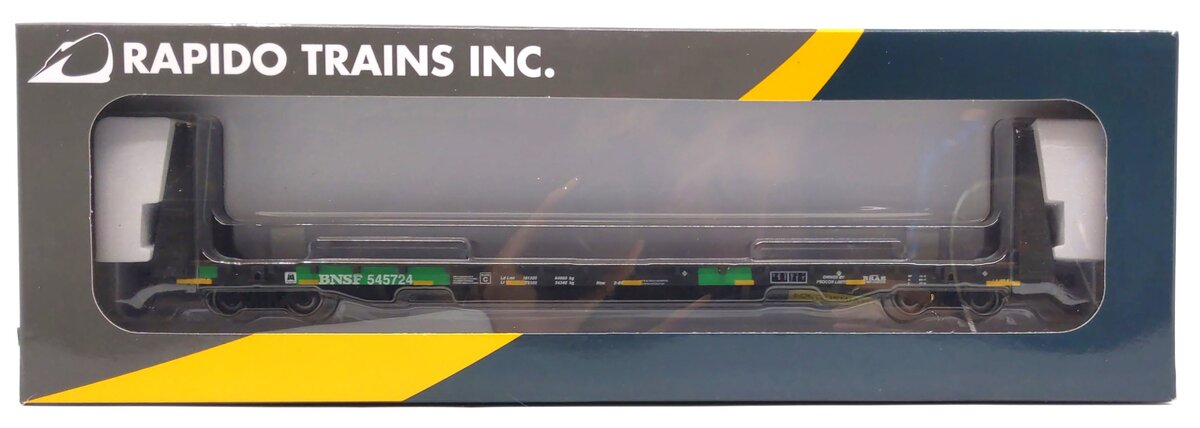Rapido Trains 147009A HO BNSF Marine Industires Bulkhead Flatcar (Single Car)