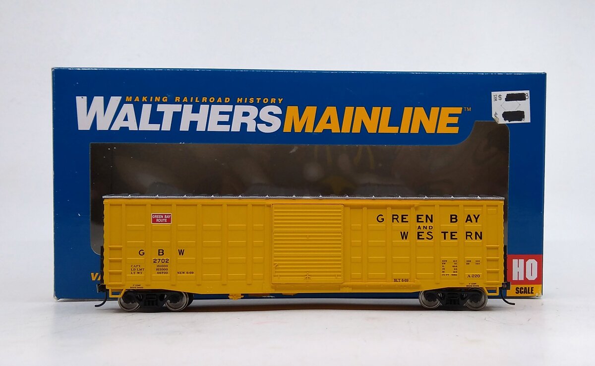 Walthers 910-2303 HO Green Bay & Western 50' Waffle-Side Boxcar #2702