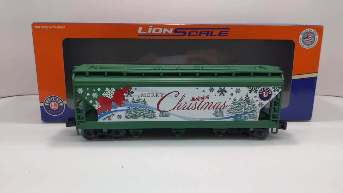 Lionel 318703 O Scale 'Merry Christmas' 3- Bay Hopper #18703 LN/Box