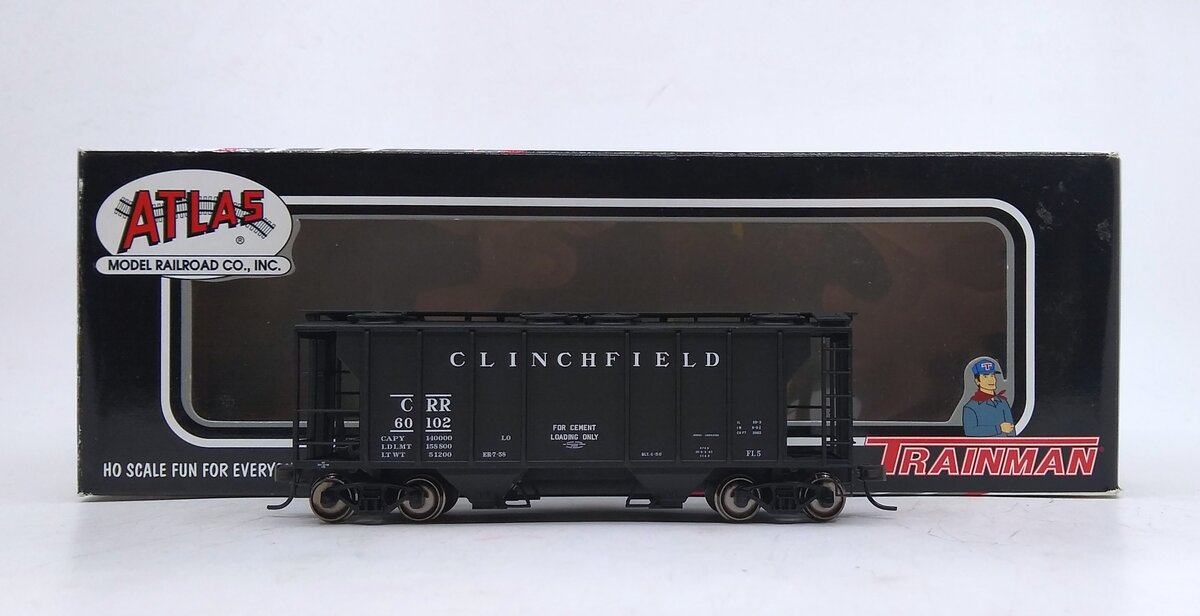 Atlas 11289 HO Clinchfield Trainman PS-2 Covered Hopper #60102