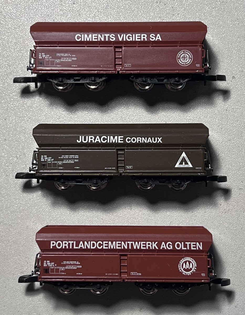 Marklin 86301 Z Scale Swiss Cement Works Hopper Car Set (Set of 3) LN/Box