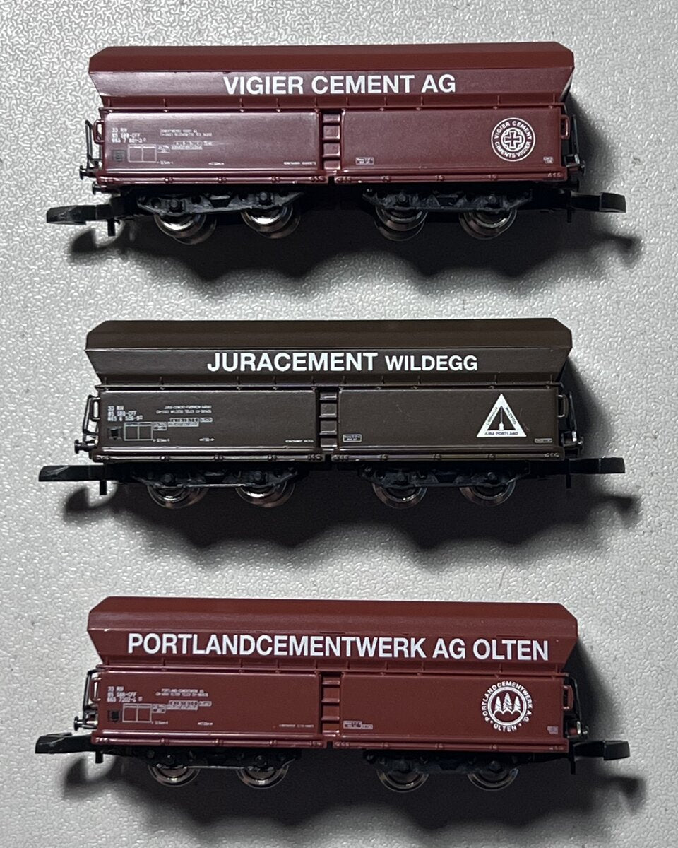 Marklin 86301 Z Scale Swiss Cement Works Hopper Car Set (Set of 3) LN/Box