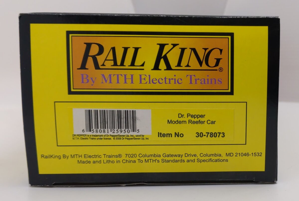 MTH 30-78073 Dr. Pepper Modern Reefer Car