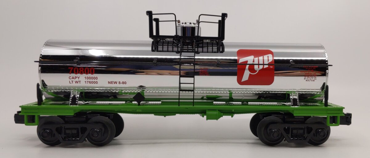 MTH 30-73269 O Gauge 7UP Tank Car #70800