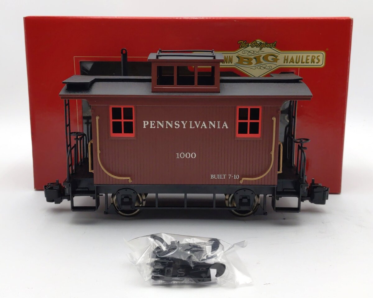Bachmann 93114 G Pennsylvania 4-Wheel Wood Bobber Caboose (Metal Wheels)