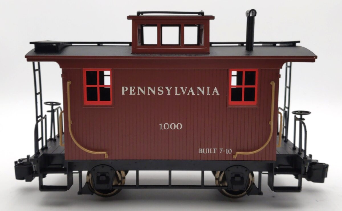 Bachmann 93114 G Pennsylvania 4-Wheel Wood Bobber Caboose (Metal Wheels) LN/Box