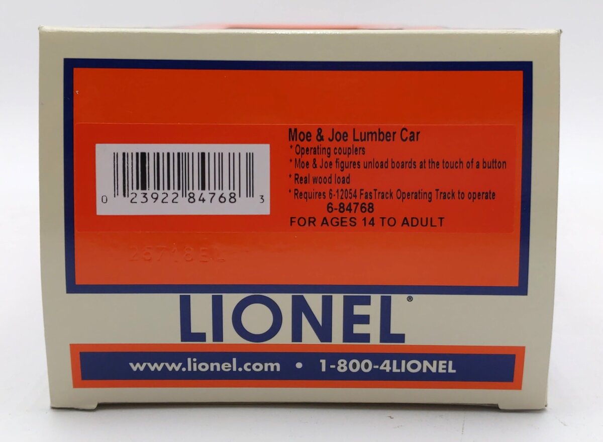 Lionel 6-84768 O Moe & Joe Lumber Flatcar