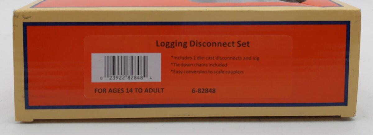 Lionel 6-82848 O Logging Disconnect Set With Log Load