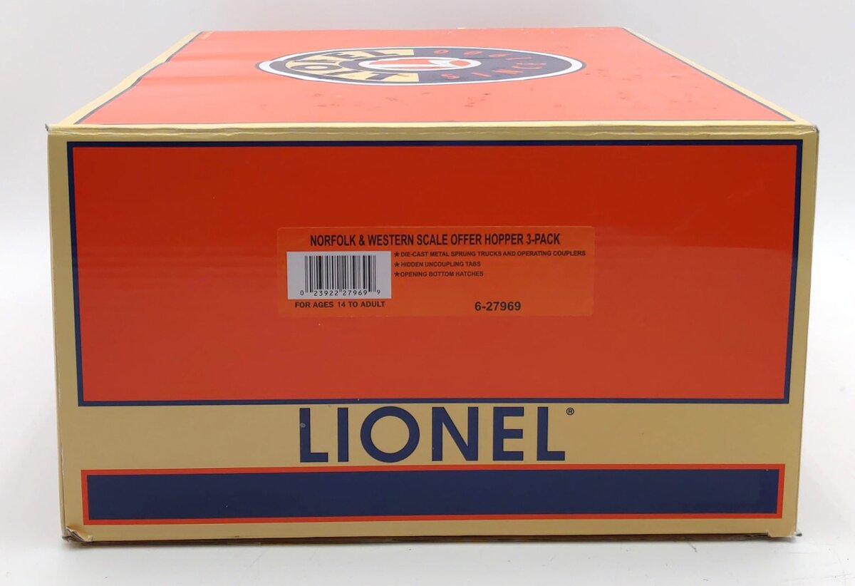 Lionel 6-27969 O N&W Scale Offset Hoppers 3-Pack