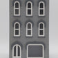 MTH 30-9078 O 3-Story Town House - Gray w/ White Trim