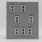 MTH 30-9078 O 3-Story Town House - Gray w/ White Trim