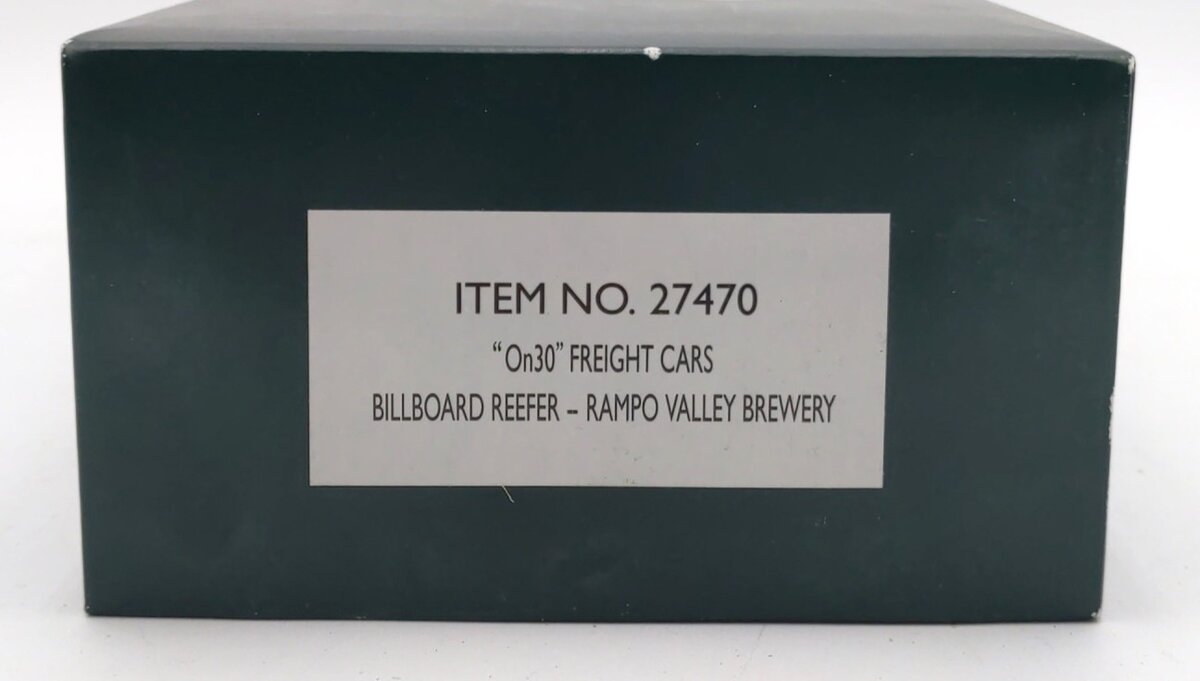Bachmann 27470 On30 Rampo Valley Brewery Billboard Reefer #1022