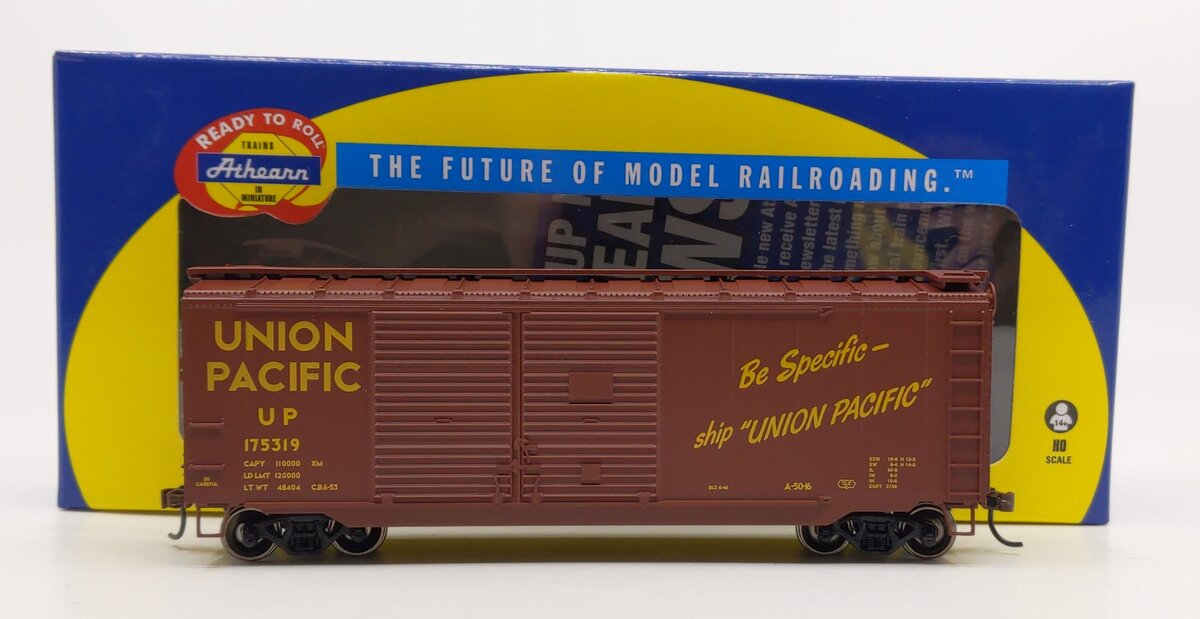 Athearn 14747 HO Union Pacific 40' Double Door Box Car RTR #175319