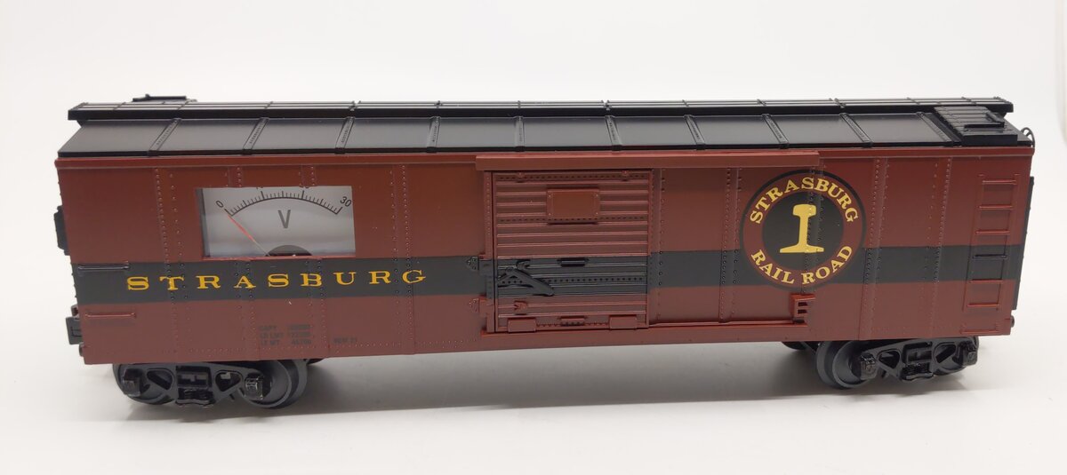 MTH 30-71082 O Strasburg Box Car with Power Meter LN/Box