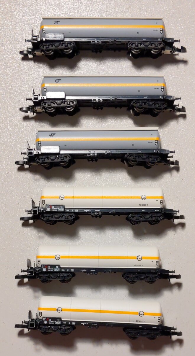 Marklin 82189 Z EVA and VTG Gas Tank Car Set (Set of 6)