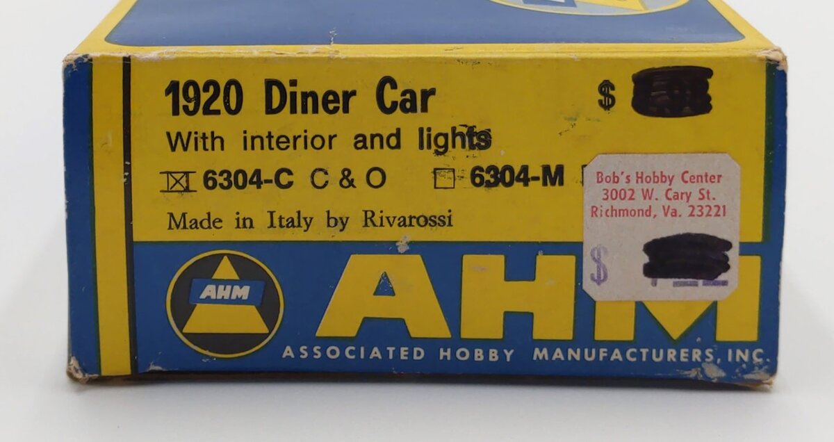 AHM 6304-C HO Chesapeake & Ohio 1920 Dining Car #401 LN/Box