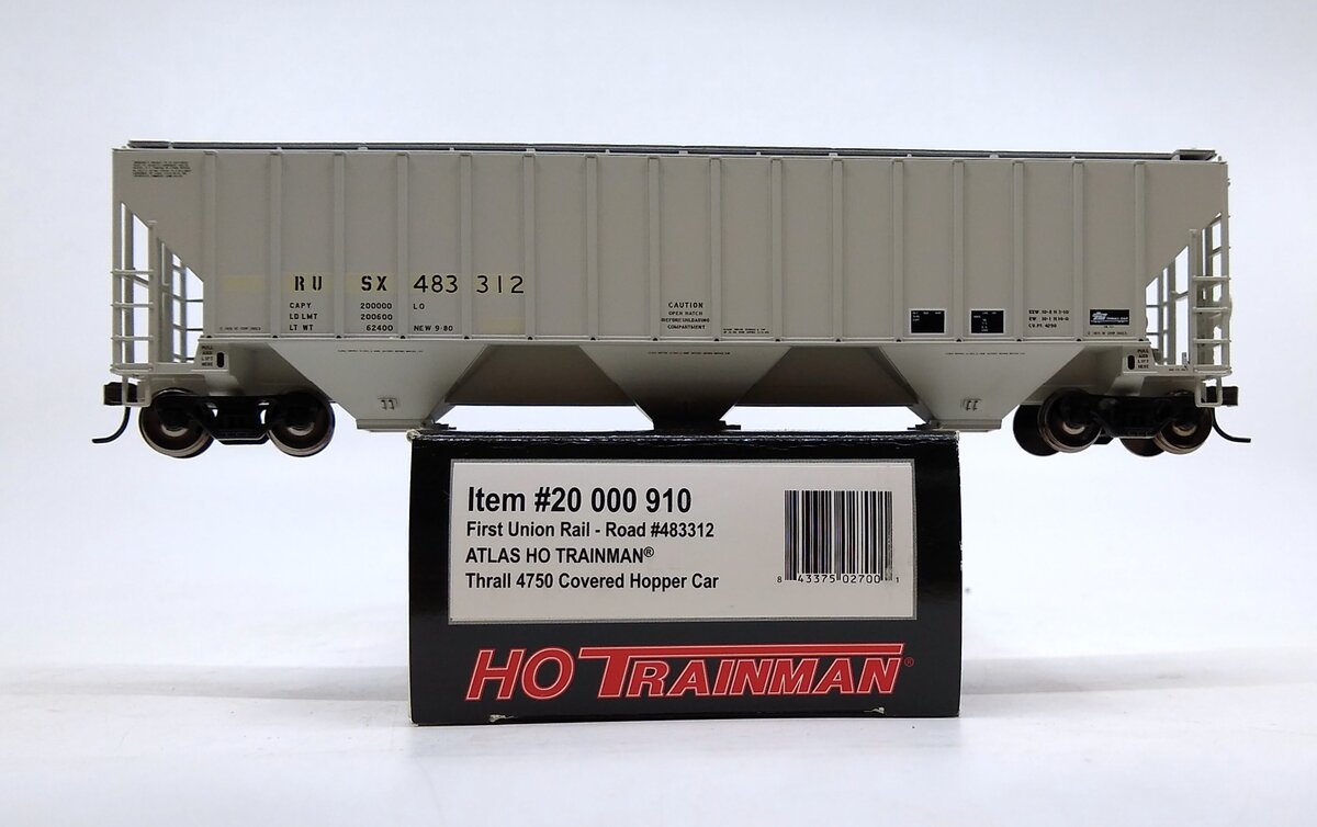 Atlas 20000910 HO RUSX Trainman Thrall 4750 Covered Hopper #483312