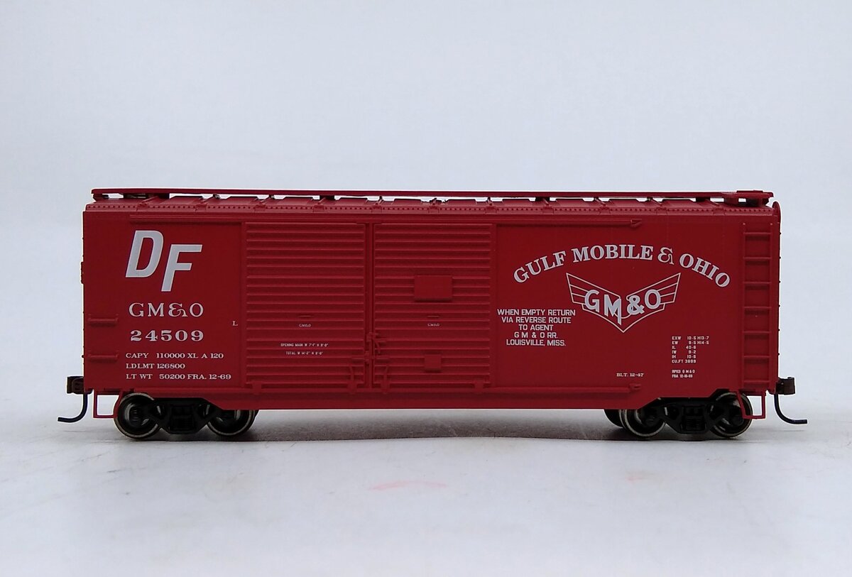 Athearn 74916 HO Gulf, Mobile & Ohio 40' Double Door Boxcar #24509
