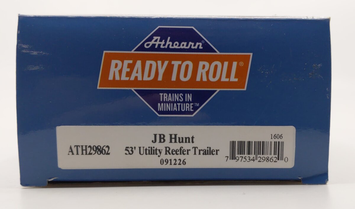 Athearn 29862 HO JB Hunt 53' Reefer Trailer RTR #091226