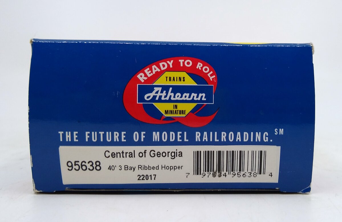 Athearn 95638 HO Central of Georgia 40' 3-Bay Ribbed Hopper #22017