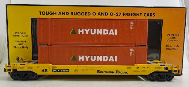 MTH 30-76598 O Gauge Southern Pacific Husky Stack Car