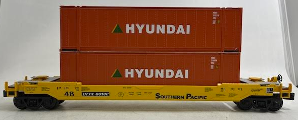 MTH 30-76598 O Gauge Southern Pacific Husky Stack Car